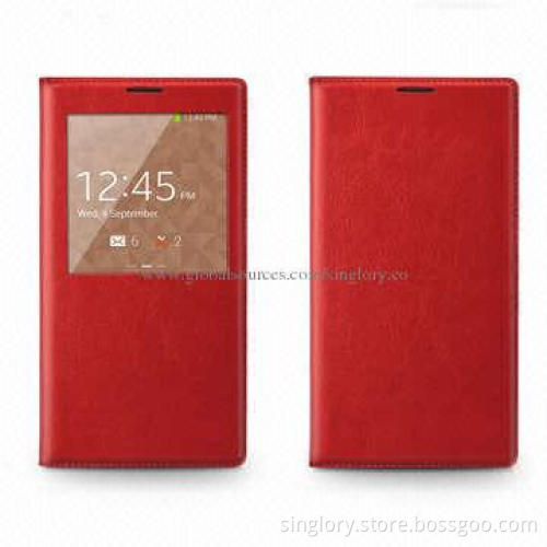 Leather Mobile Phone Case for Samsung Galaxy S5 with Card Slot Function